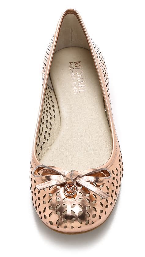 michael kors rose gold flats